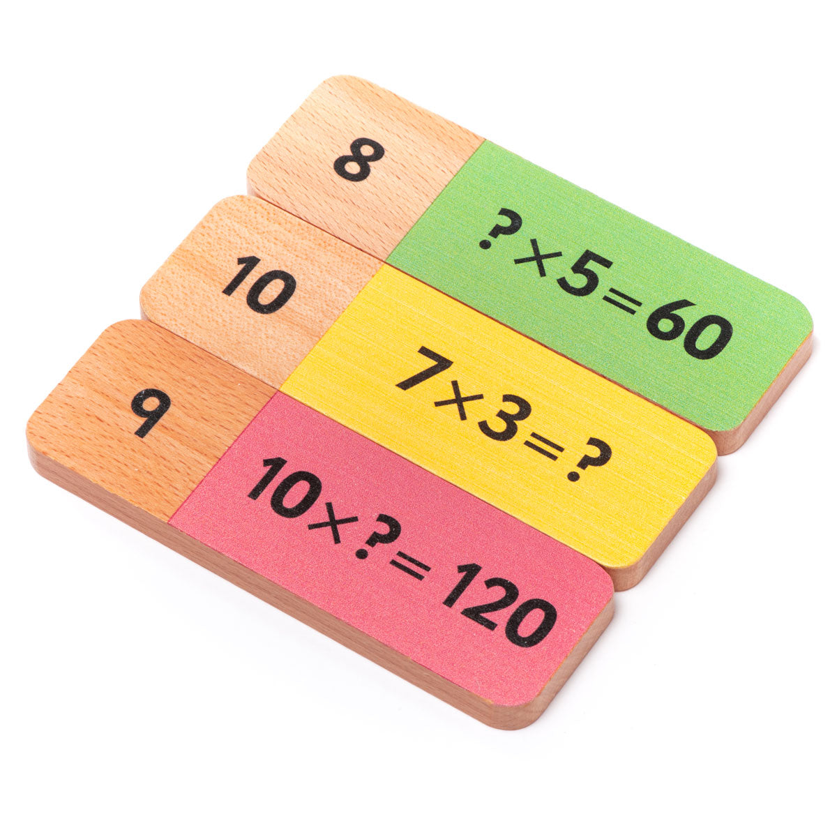 MA165. Dominó de Multiplicación de Madera
