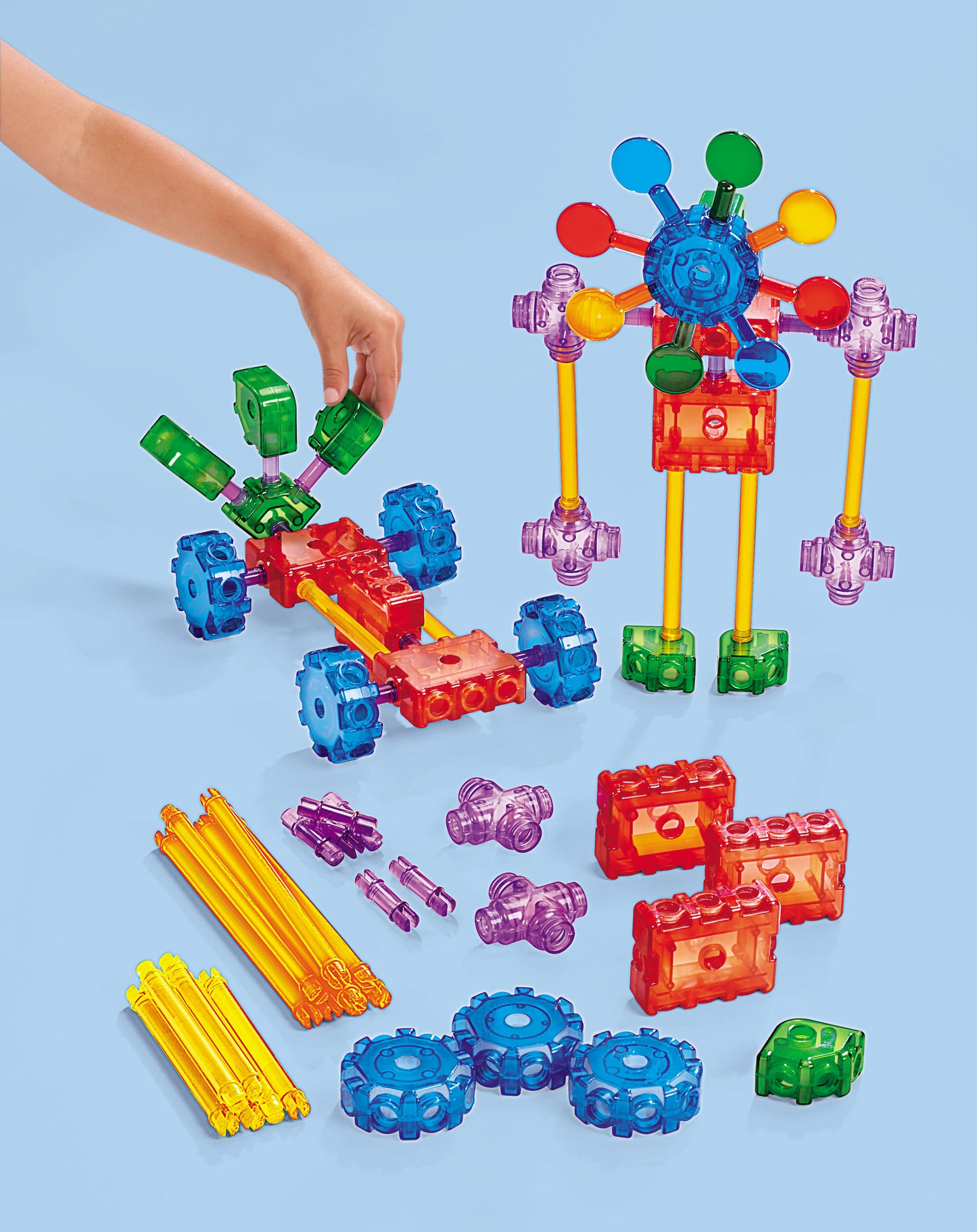 CE100. Juego de construcción translúcidos