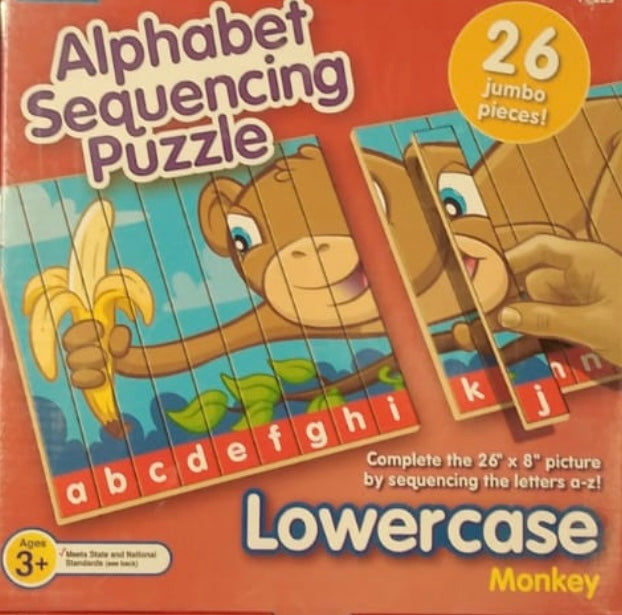 L311. Puzzle de Secuencia de Letras Minúsculas Mono