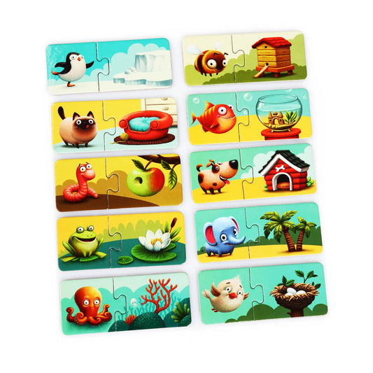 RJ104. Puzzles Asociación Animales-Hogar