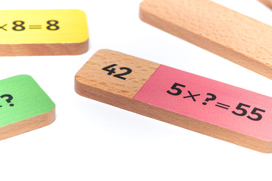 MA165. Dominó de Multiplicación de Madera
