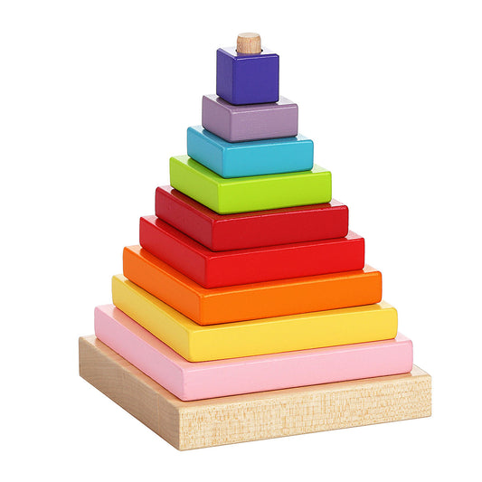 CE125. Pirámide Colores de Madera