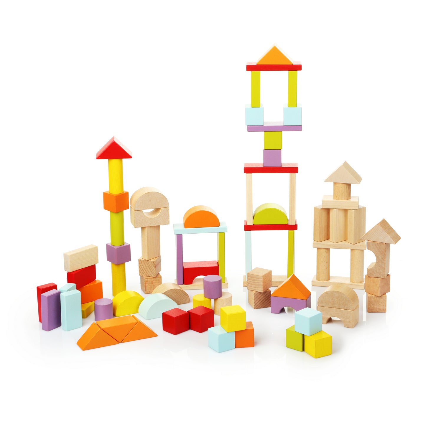 CE130. Set de Construcción de Madera Colores