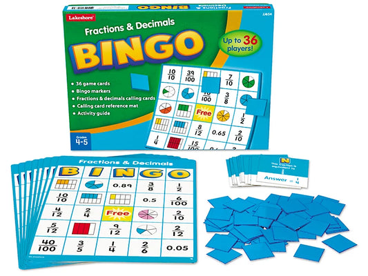MA34. Bingo fracciones Y decimales