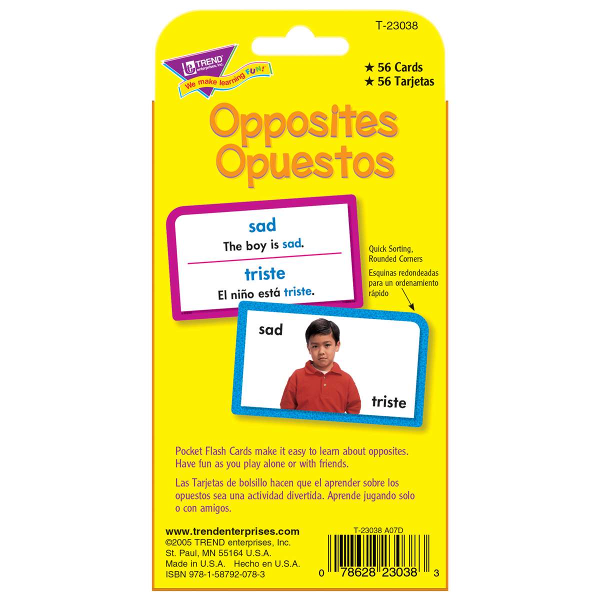 L315. Flash Cards Opuestos Español- Inglés